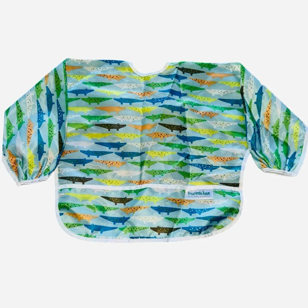 Bankins Dinosaurs SUV 14 Long Sleeve Soft and Lightweight, Bib for Meals, 6-24M